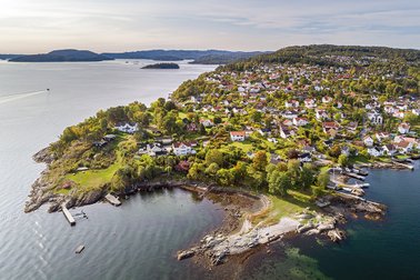 Dronefoto - dronebilder - Nærsnes - Oslofjorden - Asker 